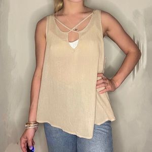 Ambiance Apparel Tan Tank Top